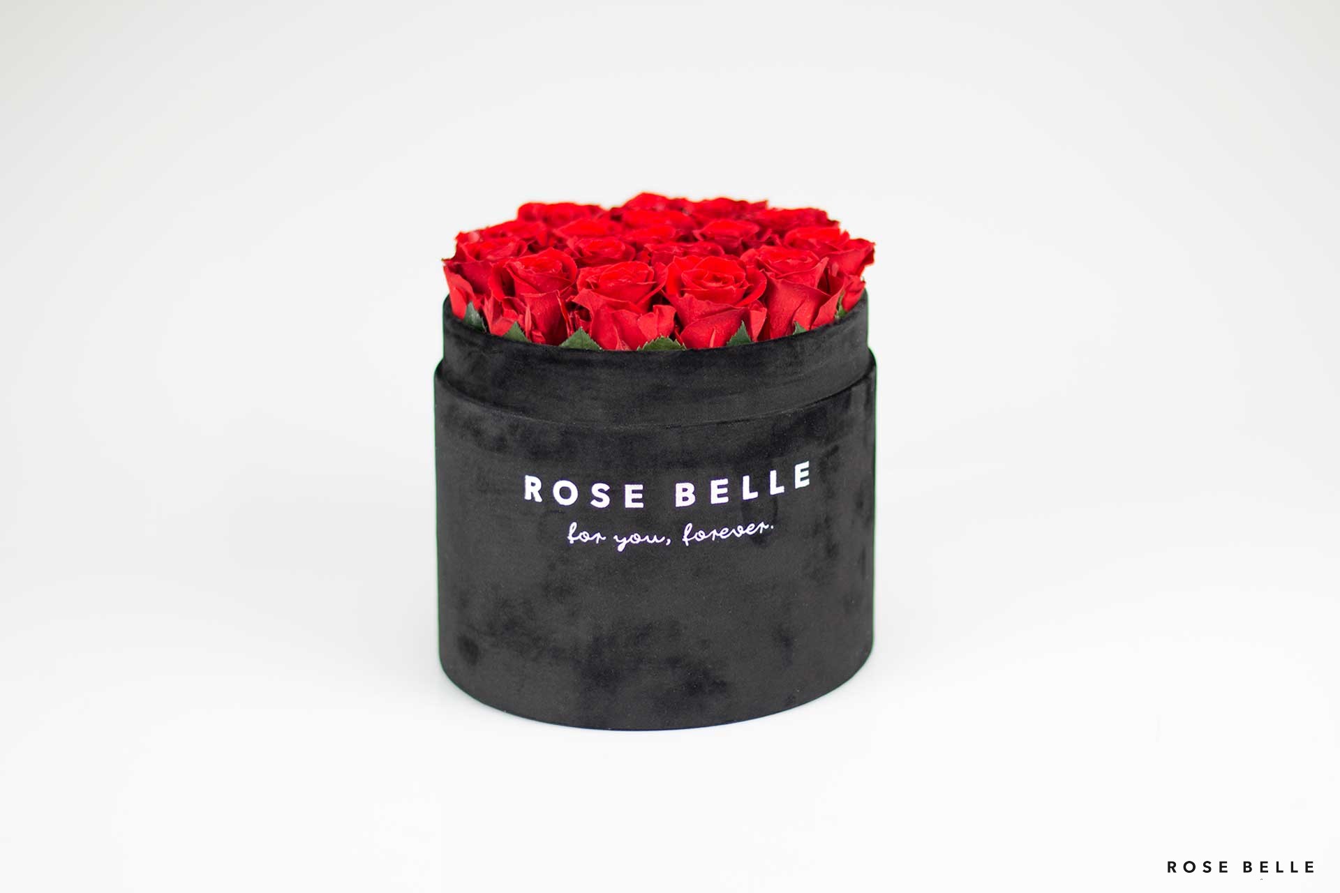 Rose Belle Box M flokowany biały