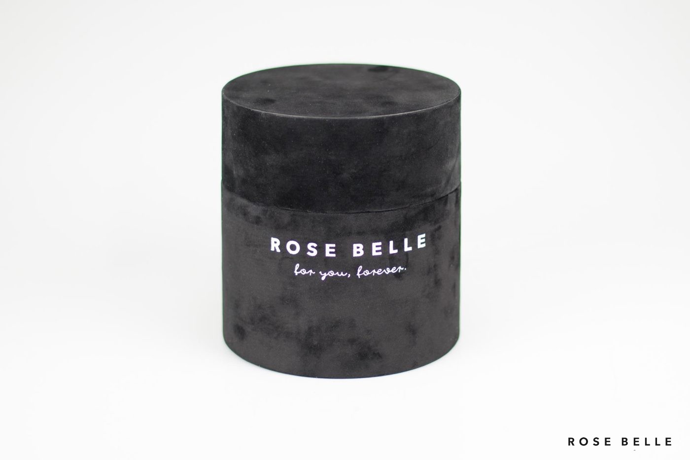 Rose Belle Box M flokowany biały