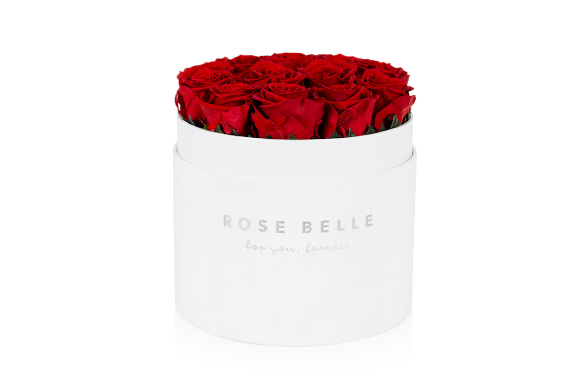 Rose Belle Box XL flokowany biały