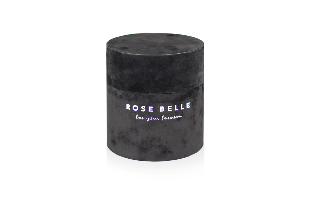 Rose Belle Box M flokowany czarny